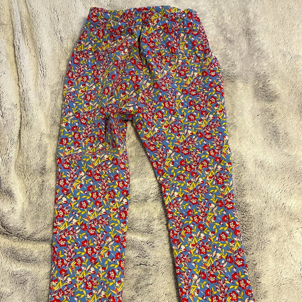 Stretchy Floral Dress Pants